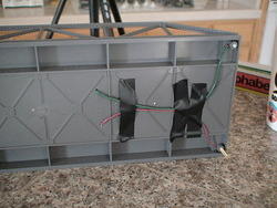 Show electrical wiring under bridge